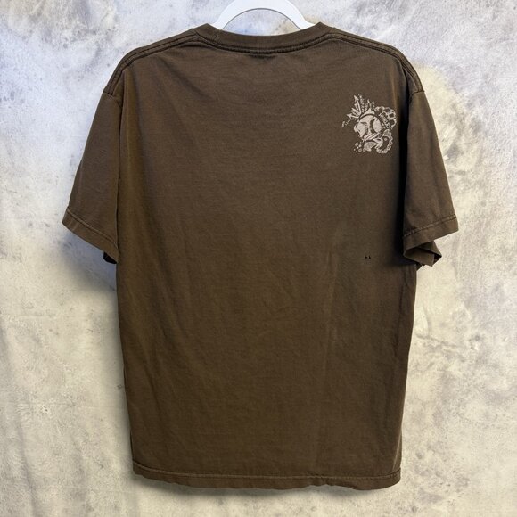 Hurley T Shirt Mens Large 21x27.5 Brown Y2K Style Grunge Skate Skateboard - Picture 2 of 15